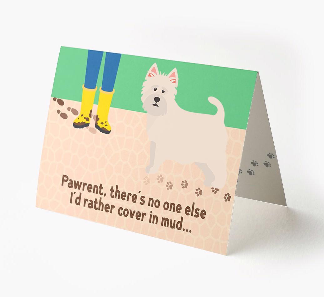 'There's No One Else I'd Rather Cover In Mud' - Personalized {breedFullName} Card