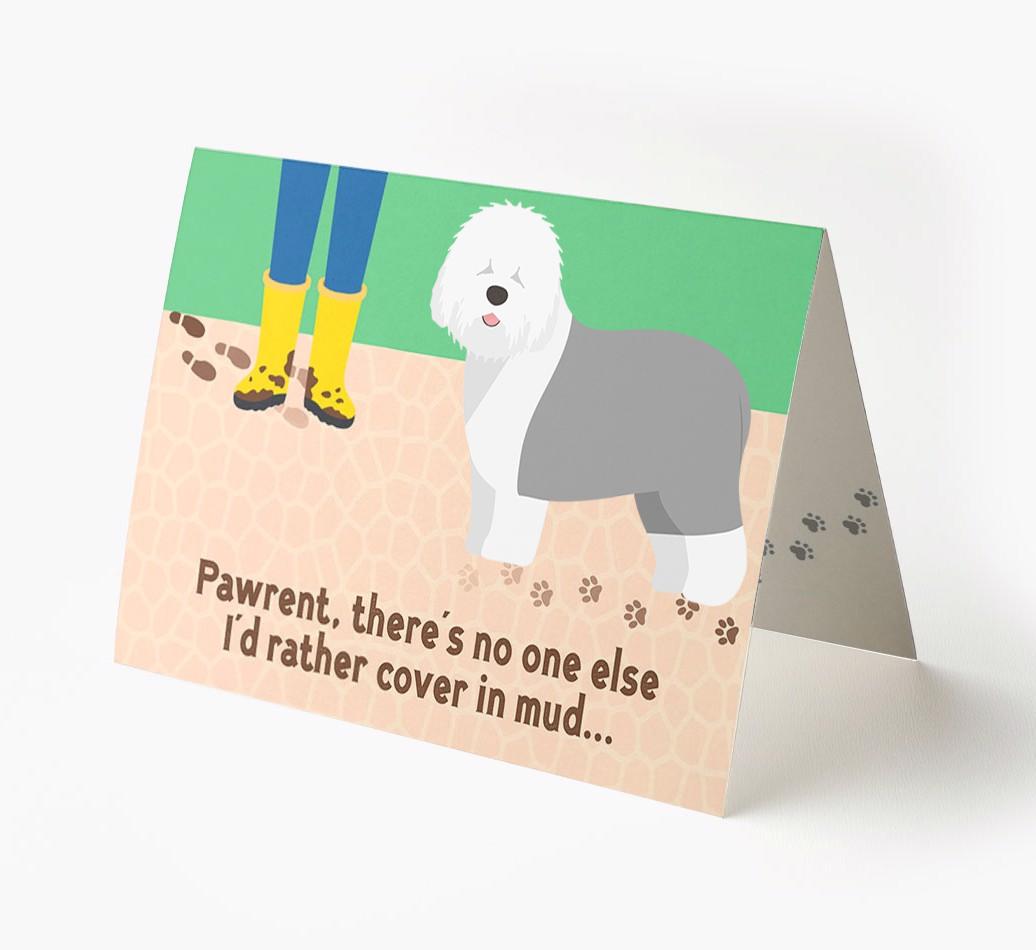 'There's No One Else I'd Rather Cover In Mud' - Personalized {breedFullName} Card