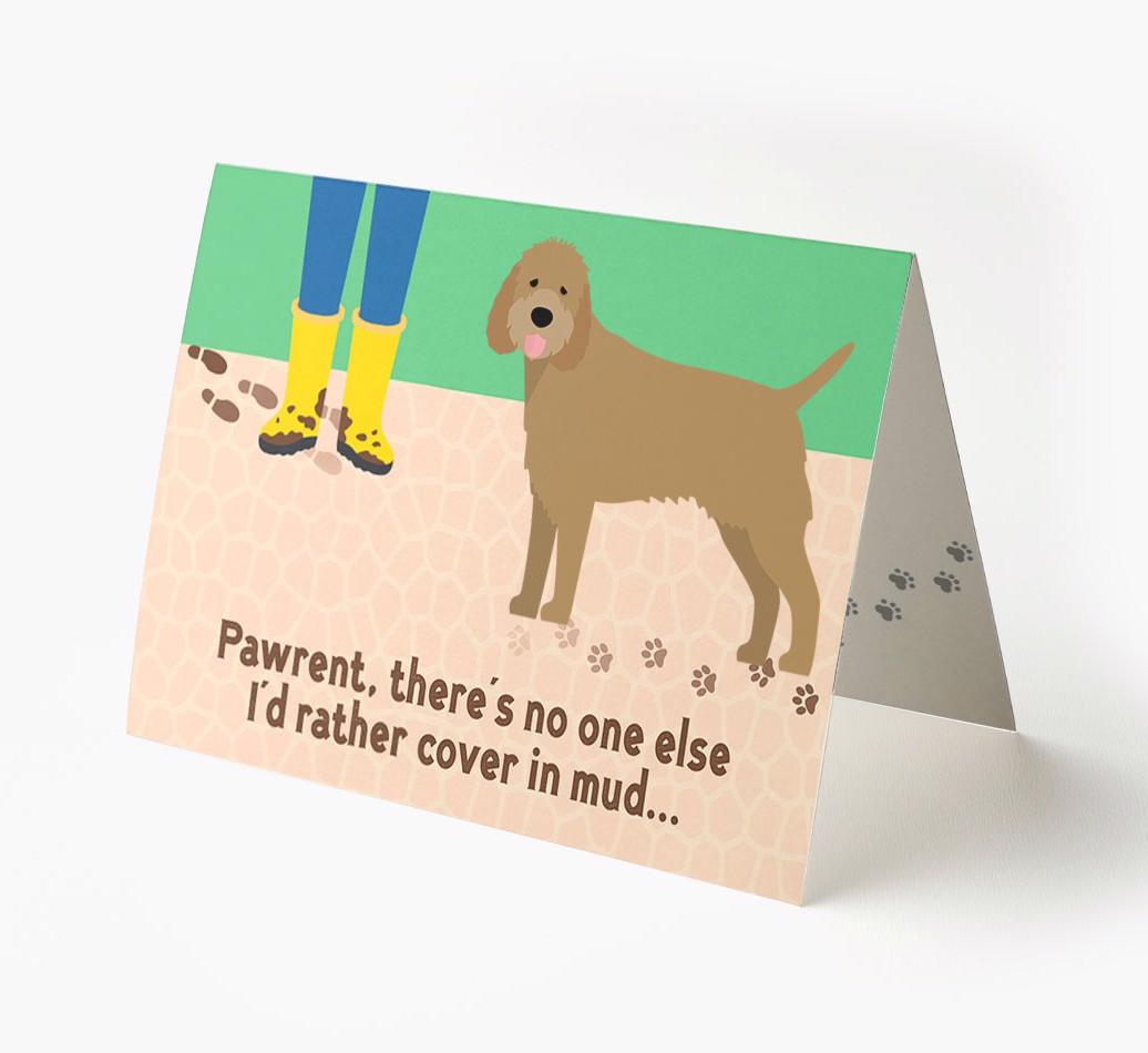 'There's No One Else I'd Rather Cover In Mud' - Personalized {breedFullName} Card