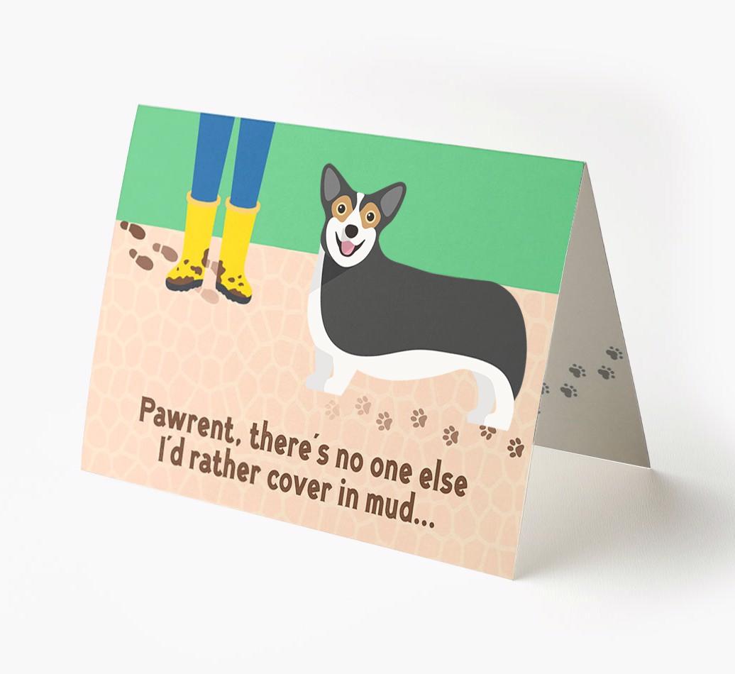 'There's No One Else I'd Rather Cover In Mud' - Personalized {breedFullName} Card