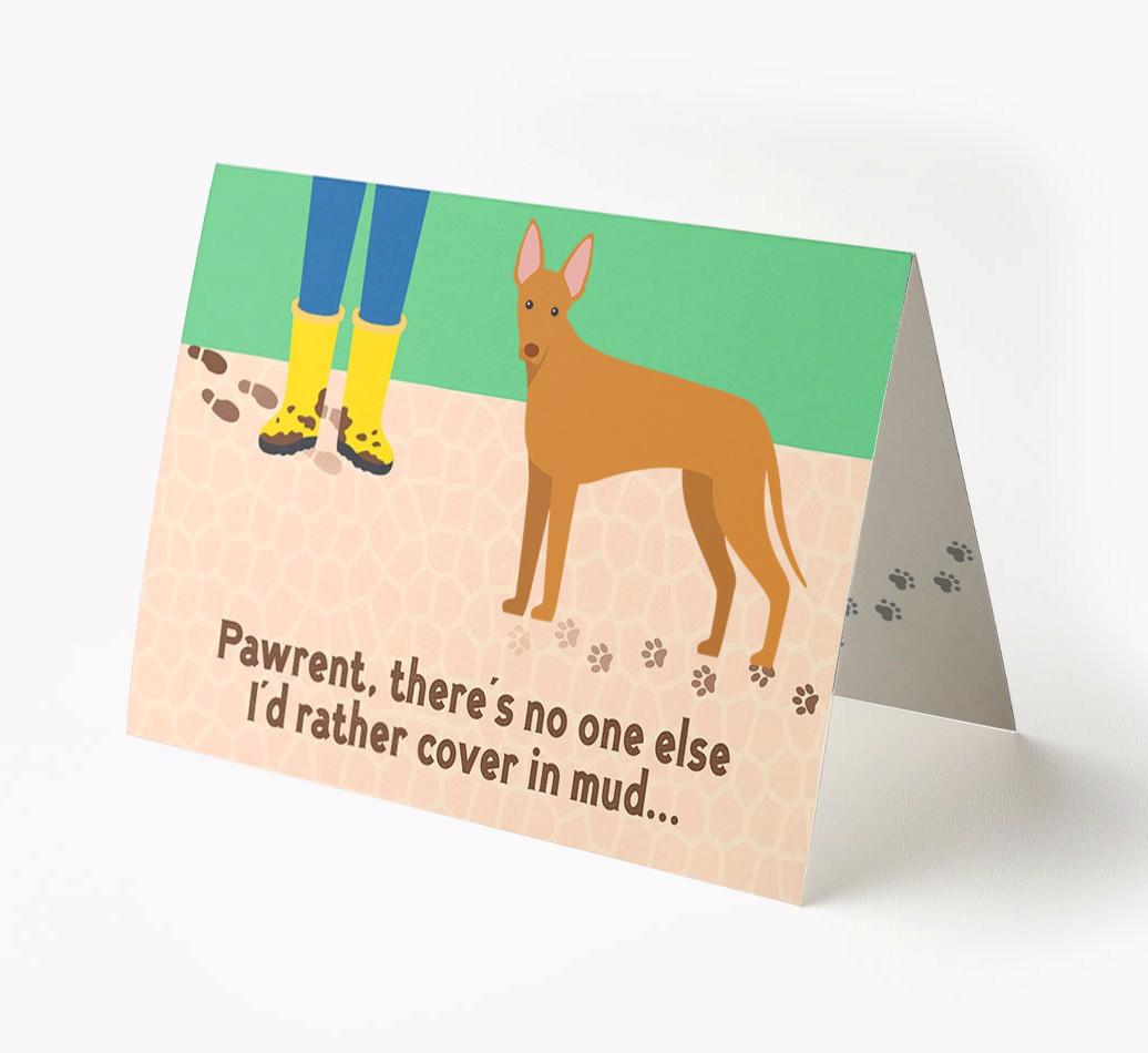 'There's No One Else I'd Rather Cover In Mud' - Personalised {breedFullName} Card