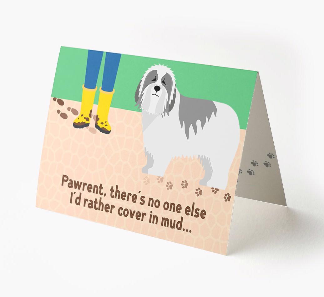 'There's No One Else I'd Rather Cover In Mud' - Personalized {breedFullName} Card