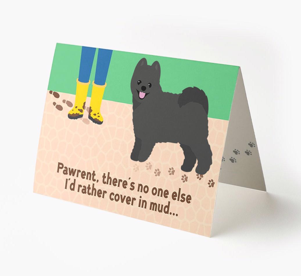 'There's No One Else I'd Rather Cover In Mud' - Personalized {breedFullName} Card