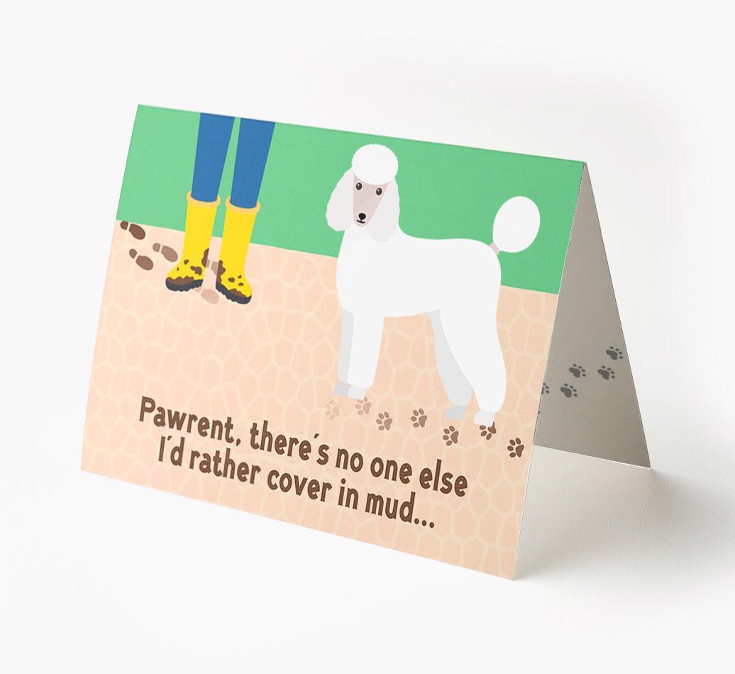 'There's No One Else I'd Rather Cover In Mud' - Personalized {breedFullName} Card