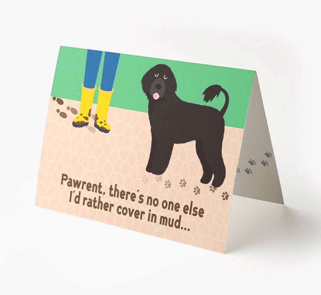 'There's No One Else I'd Rather Cover In Mud' - Personalized {breedFullName} Card