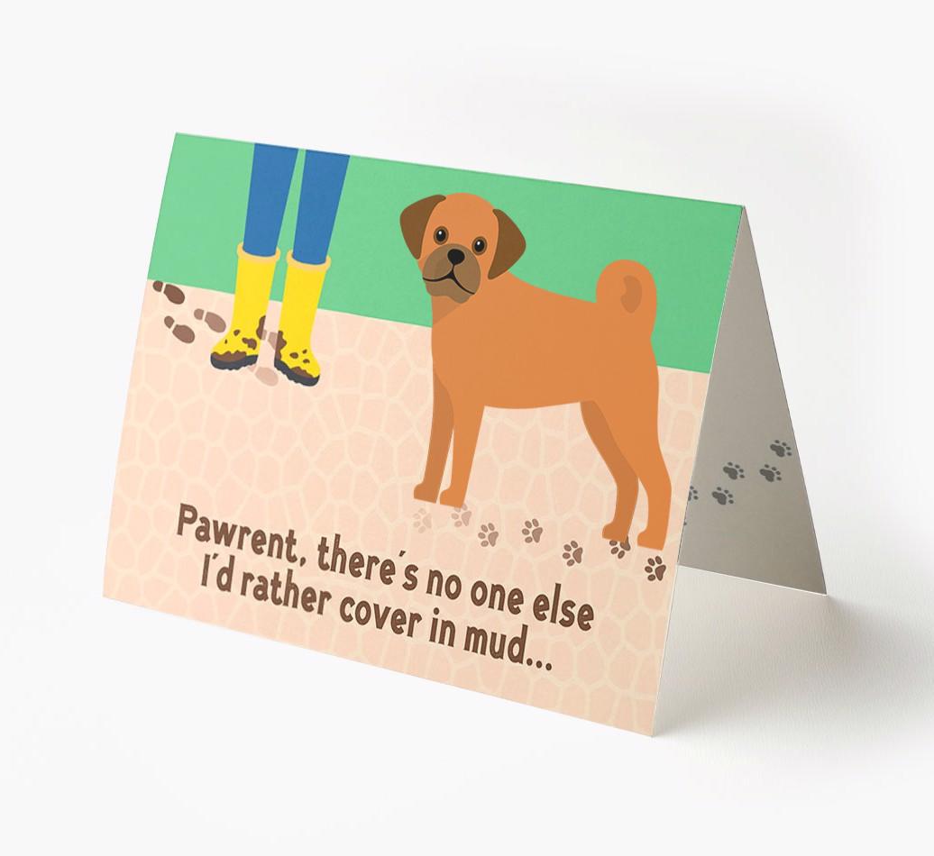'There's No One Else I'd Rather Cover In Mud' - Personalized {breedFullName} Card