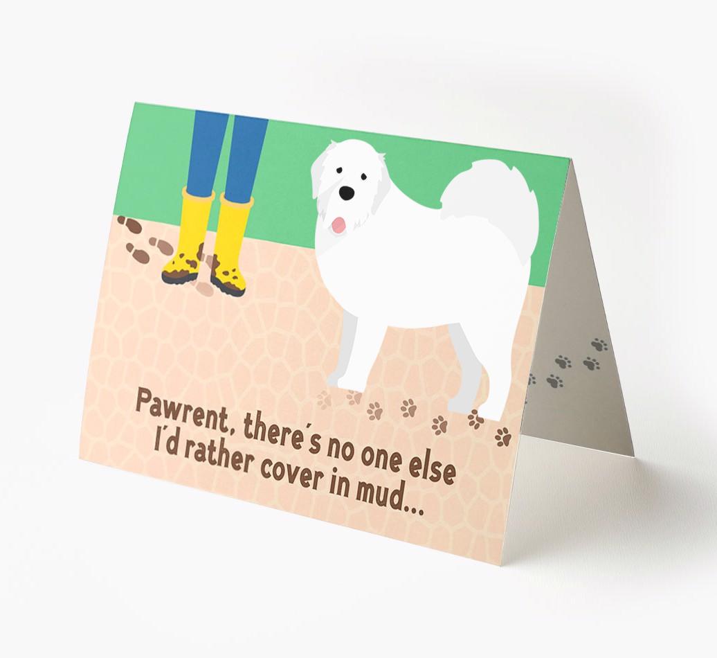 'There's No One Else I'd Rather Cover In Mud' - Personalized {breedFullName} Card