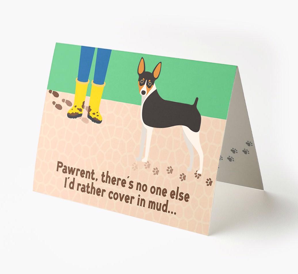 'There's No One Else I'd Rather Cover In Mud' - Personalized {breedFullName} Card
