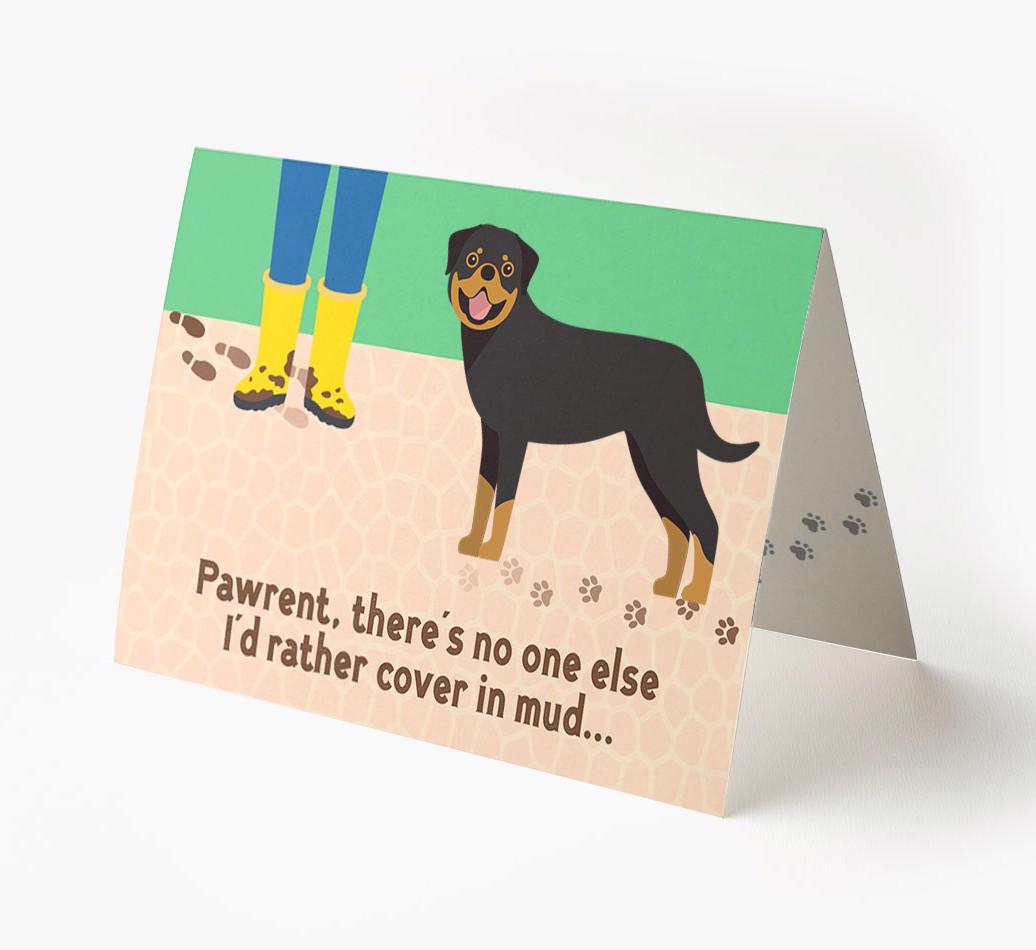 'There's No One Else I'd Rather Cover In Mud' - Personalized {breedFullName} Card