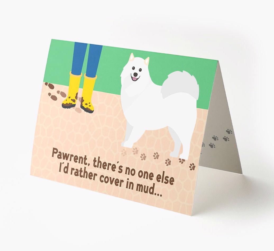 'There's No One Else I'd Rather Cover In Mud' - Personalized {breedFullName} Card