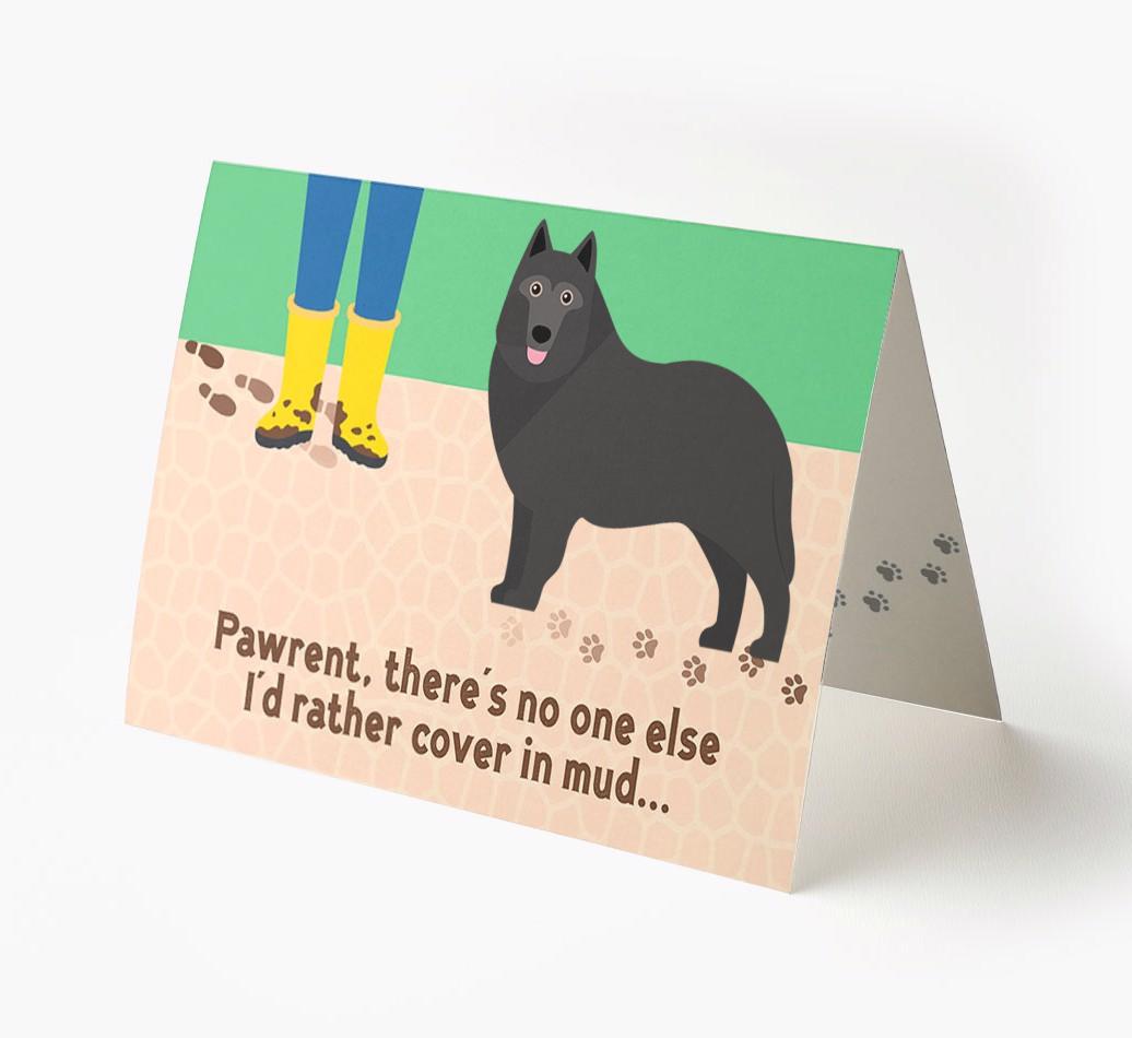 'There's No One Else I'd Rather Cover In Mud' - Personalized {breedFullName} Card