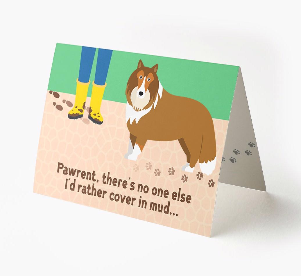 'There's No One Else I'd Rather Cover In Mud' - Personalized {breedFullName} Card