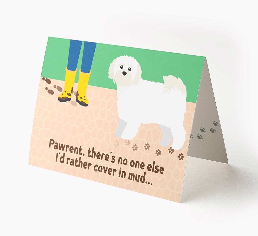 'There's No One Else I'd Rather Cover In Mud' - Personalized {breedFullName} Card