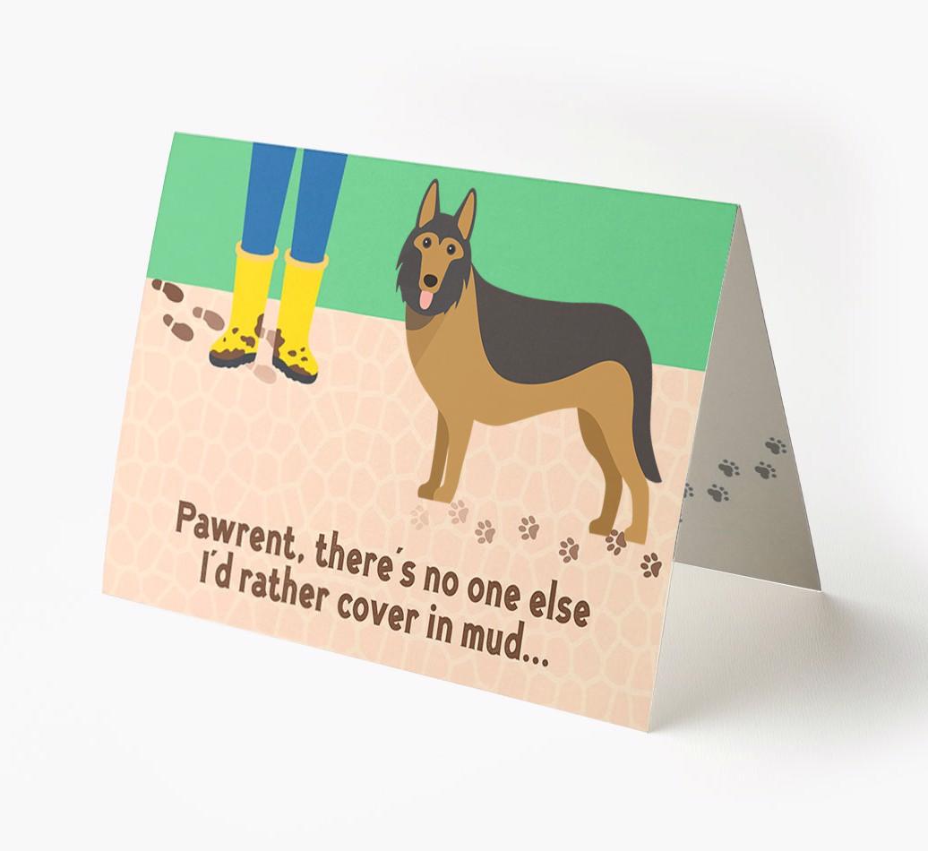 'There's No One Else I'd Rather Cover In Mud' - Personalized {breedFullName} Card