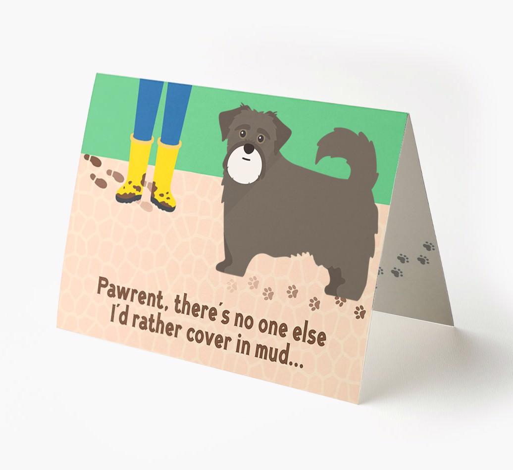 'There's No One Else I'd Rather Cover In Mud' - Personalized {breedFullName} Card