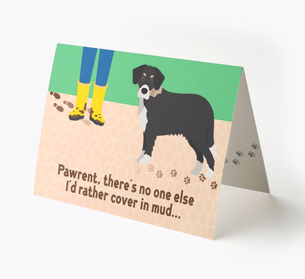 'There's No One Else I'd Rather Cover In Mud' - Personalized {breedFullName} Card