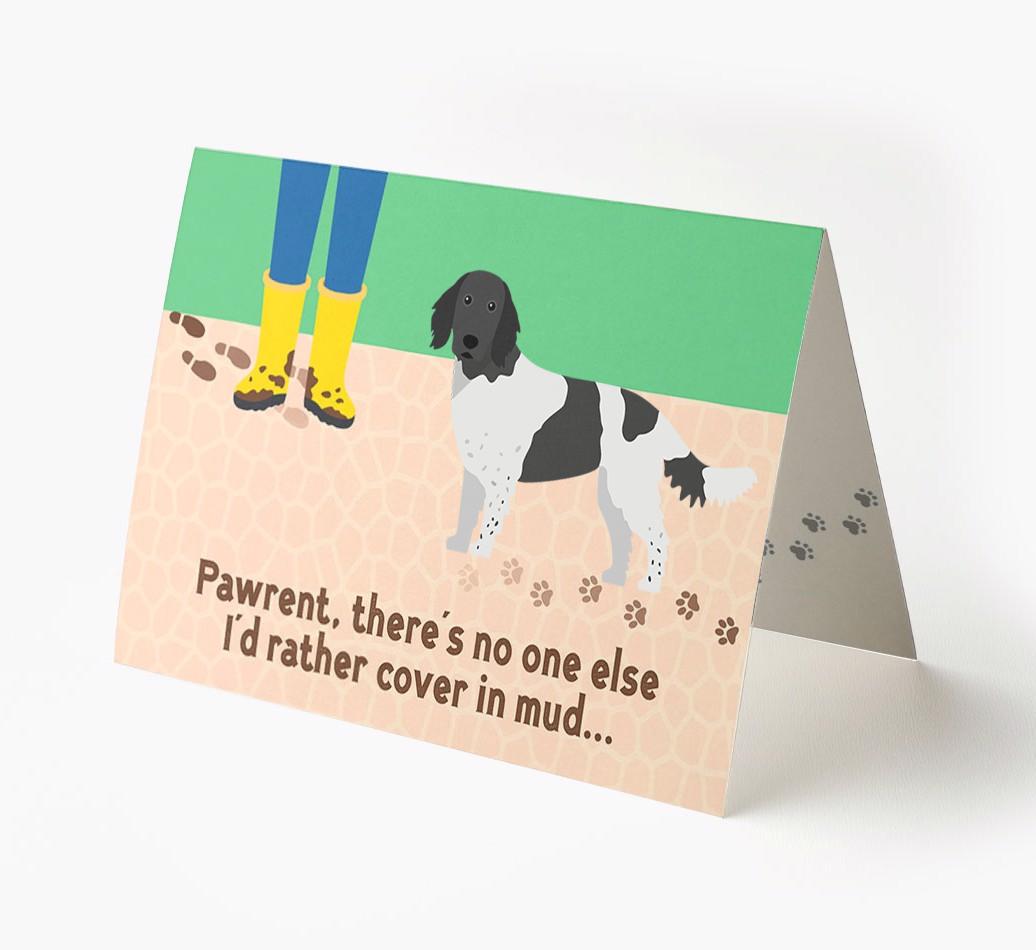 'There's No One Else I'd Rather Cover In Mud' - Personalized {breedFullName} Card