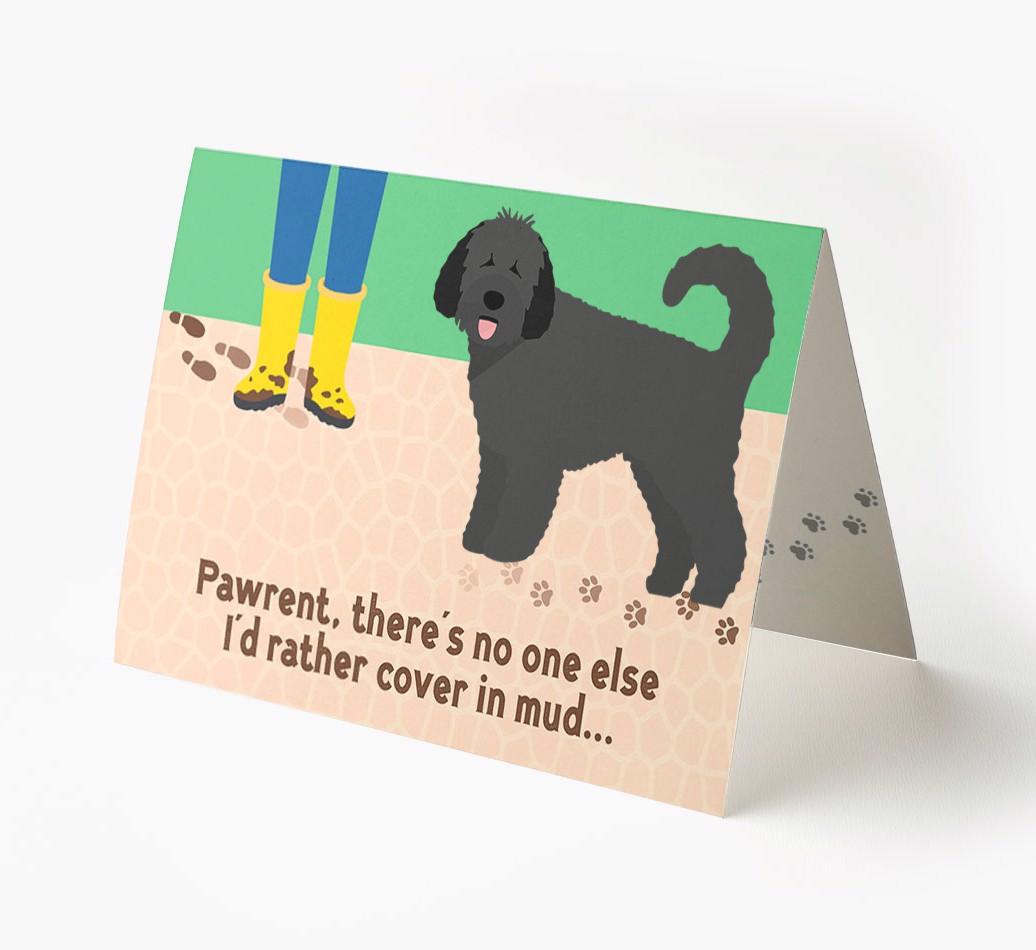 'There's No One Else I'd Rather Cover In Mud' - Personalized {breedFullName} Card