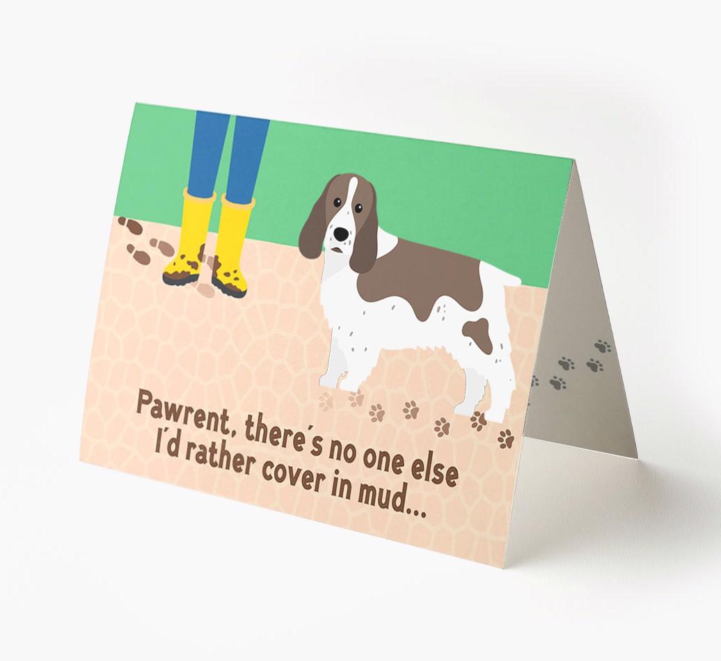 'There's No One Else I'd Rather Cover In Mud' - Personalized {breedFullName} Card