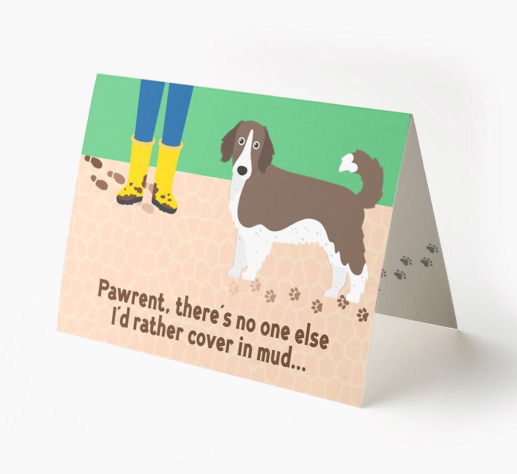 'There's No One Else I'd Rather Cover In Mud' - Personalized {breedFullName} Card