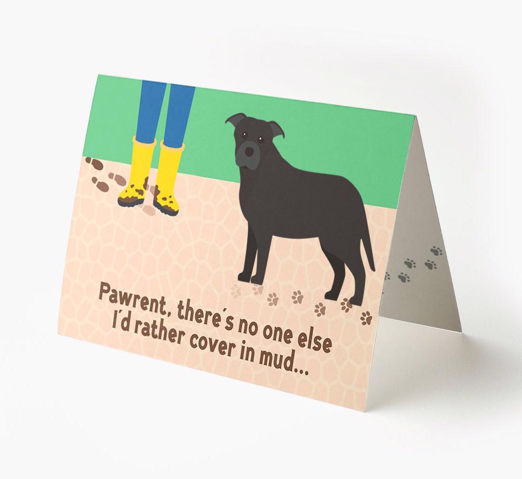 'There's No One Else I'd Rather Cover In Mud' - Personalized {breedFullName} Card