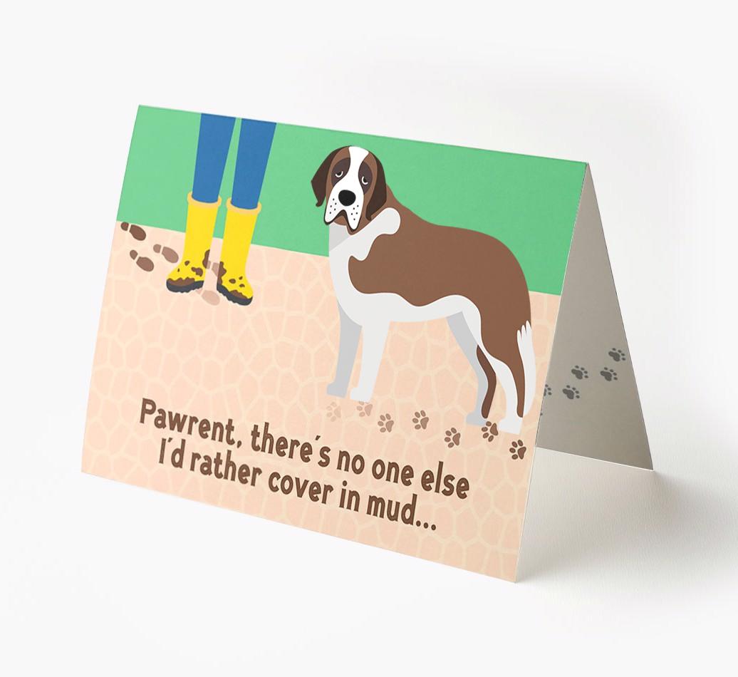 'There's No One Else I'd Rather Cover In Mud' - Personalized {breedFullName} Card