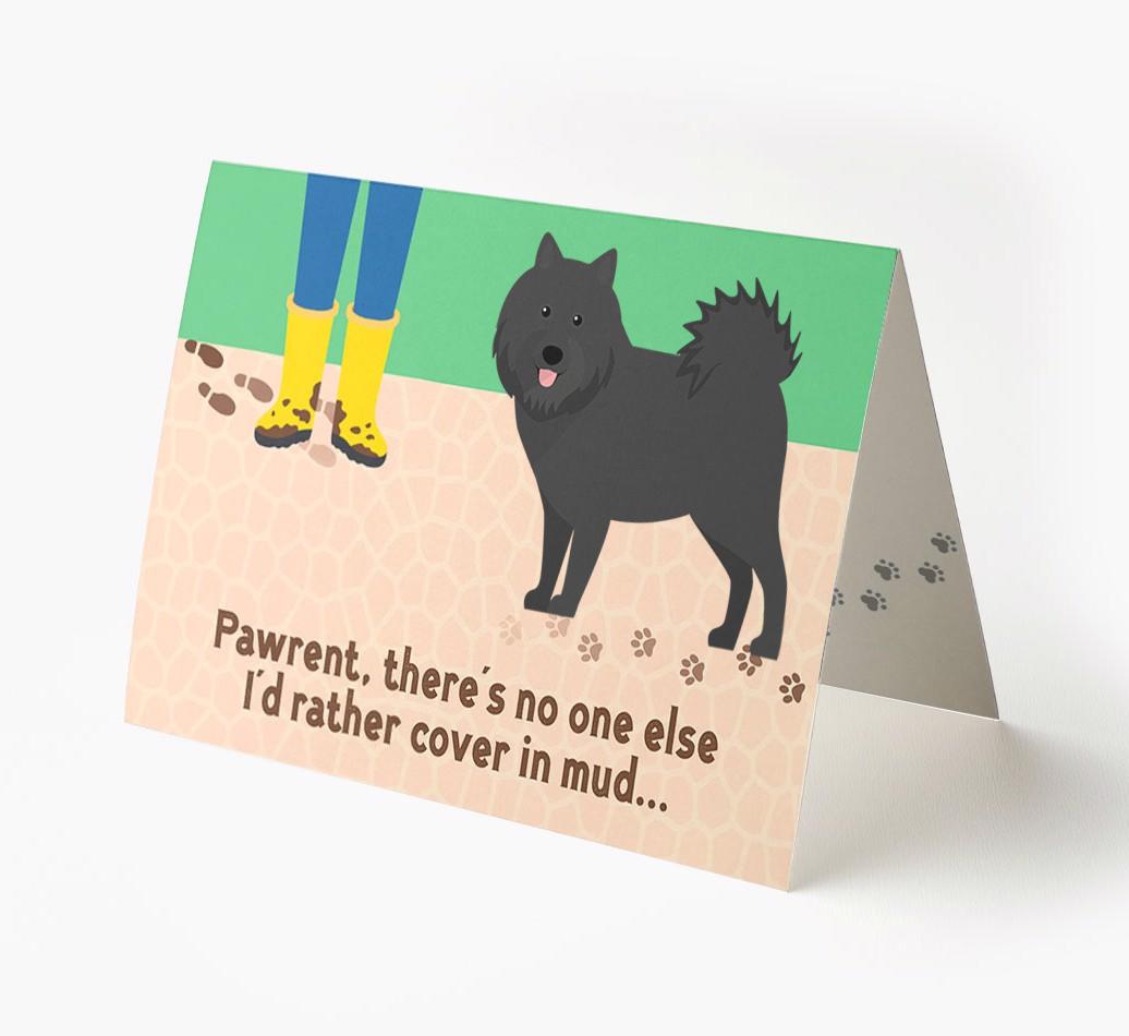 'There's No One Else I'd Rather Cover In Mud' - Personalized {breedFullName} Card