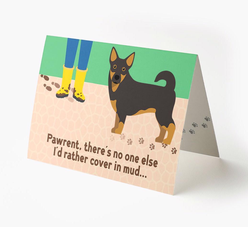 'There's No One Else I'd Rather Cover In Mud' - Personalized {breedFullName} Card