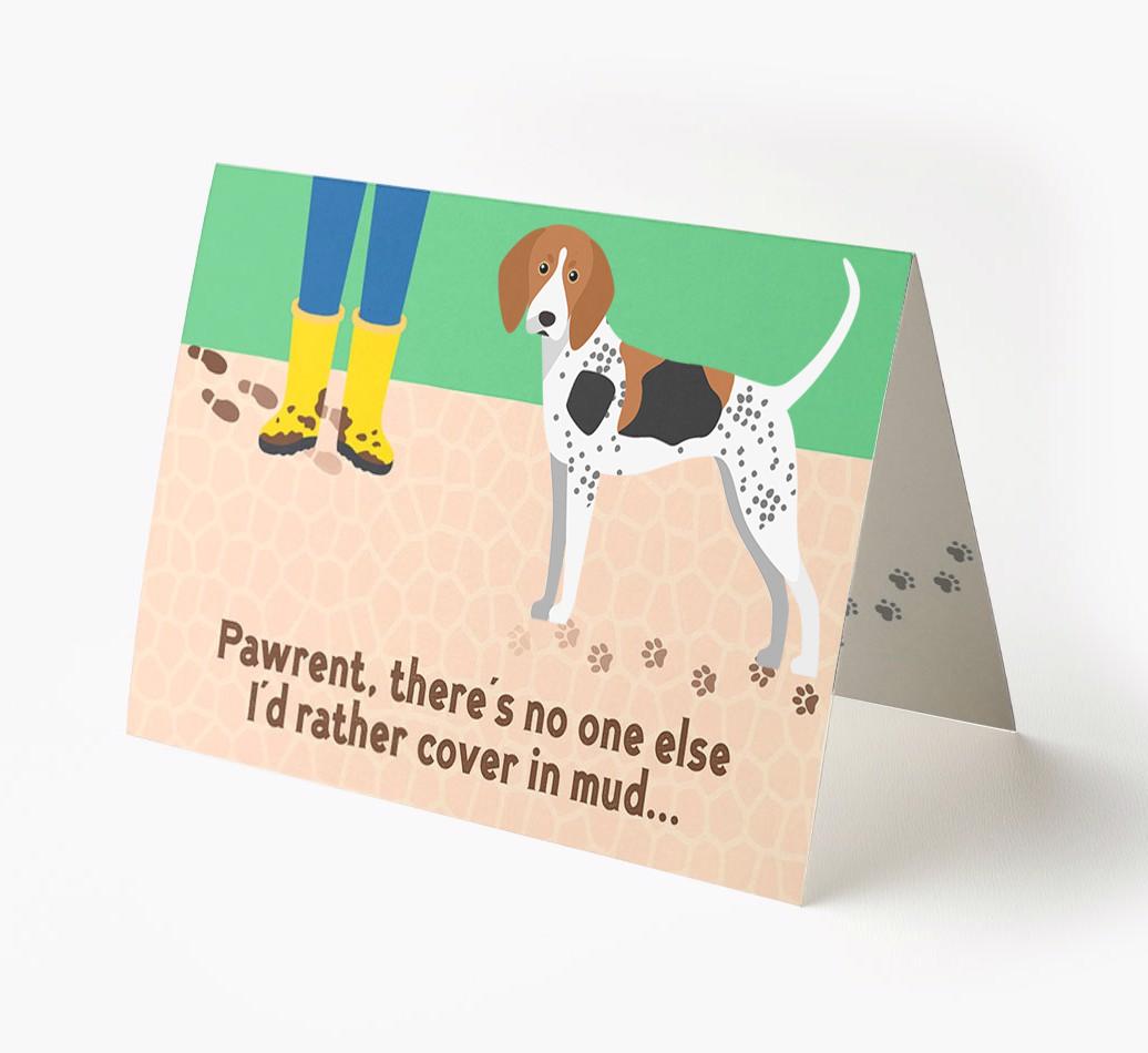 'There's No One Else I'd Rather Cover In Mud' - Personalized {breedFullName} Card