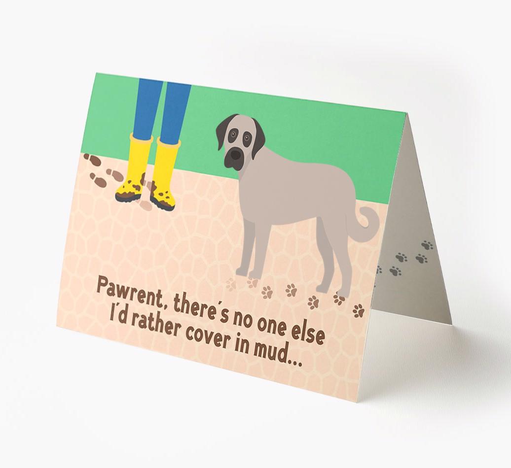 'There's No One Else I'd Rather Cover In Mud' - Personalized {breedFullName} Card