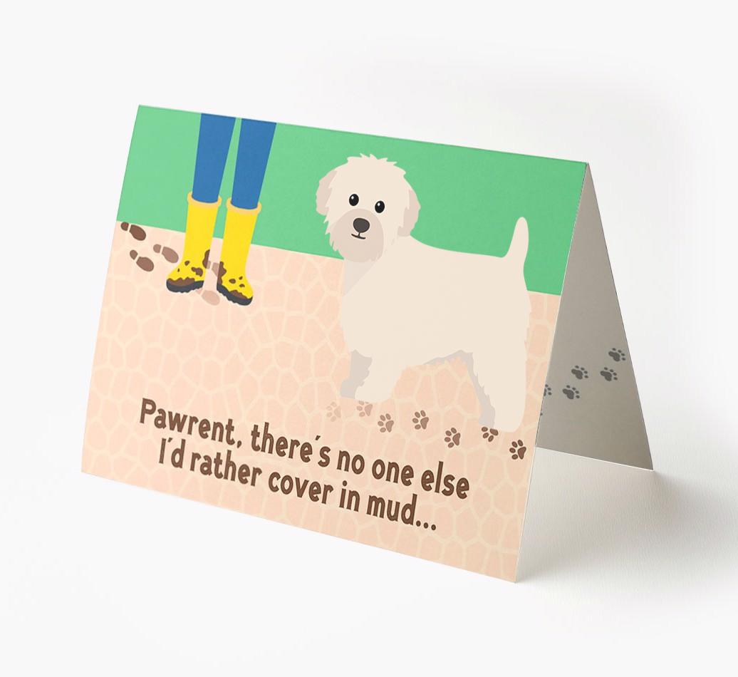 'There's No One Else I'd Rather Cover In Mud' - Personalized {breedFullName} Card