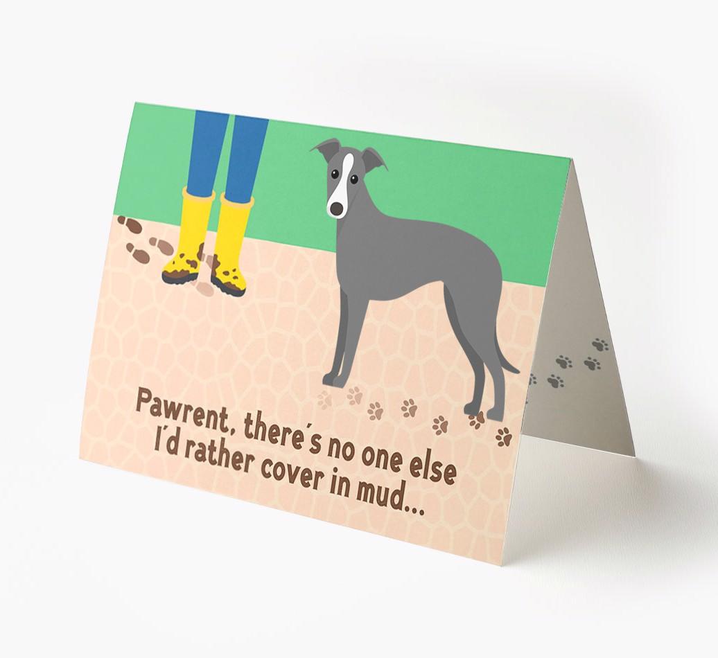 'There's No One Else I'd Rather Cover In Mud' - Personalized {breedFullName} Card