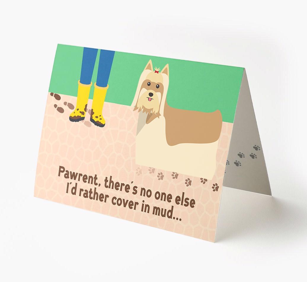 'There's No One Else I'd Rather Cover In Mud' - Personalised {breedFullName} Card