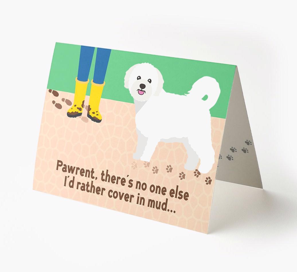 'There's No One Else I'd Rather Cover In Mud' - Personalized {breedFullName} Card