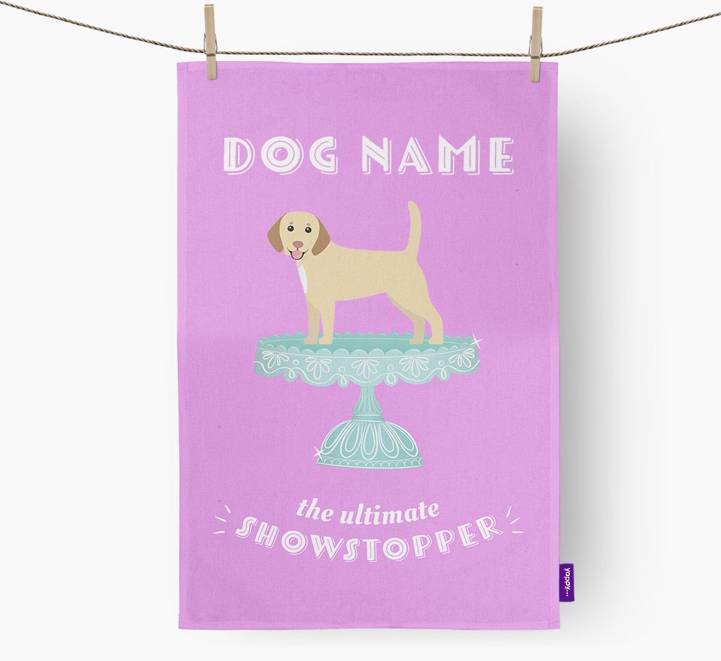 'The Ultimate Showstopper' - Personalised {breedFullName} Tea Towel