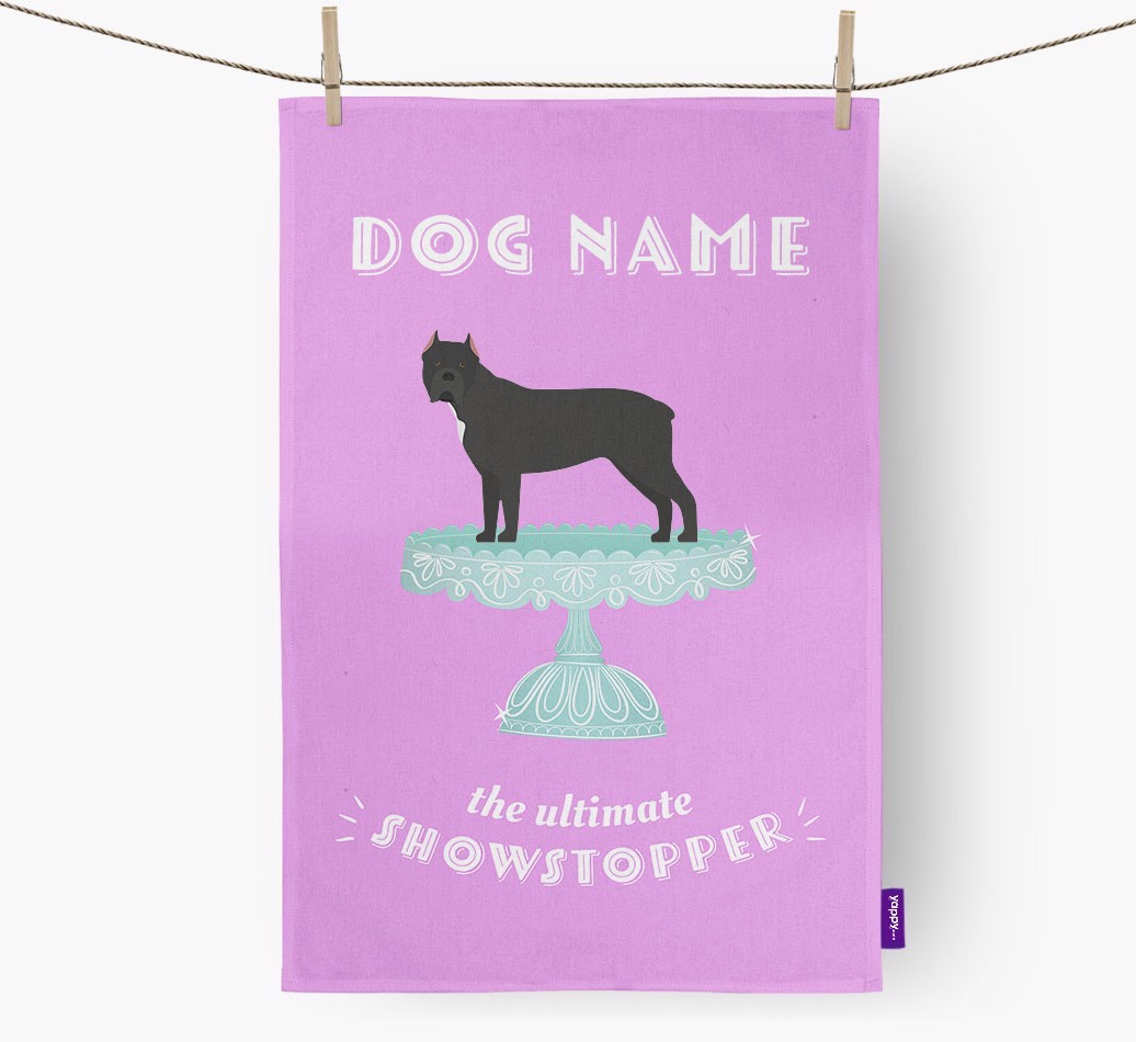 'The Ultimate Showstopper' - Personalised {breedFullName} Tea Towel