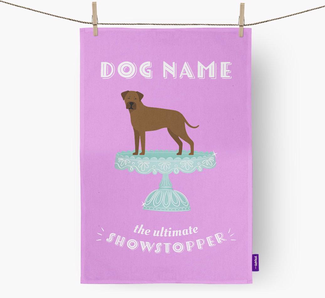'The Ultimate Showstopper' - Personalised {breedFullName} Tea Towel