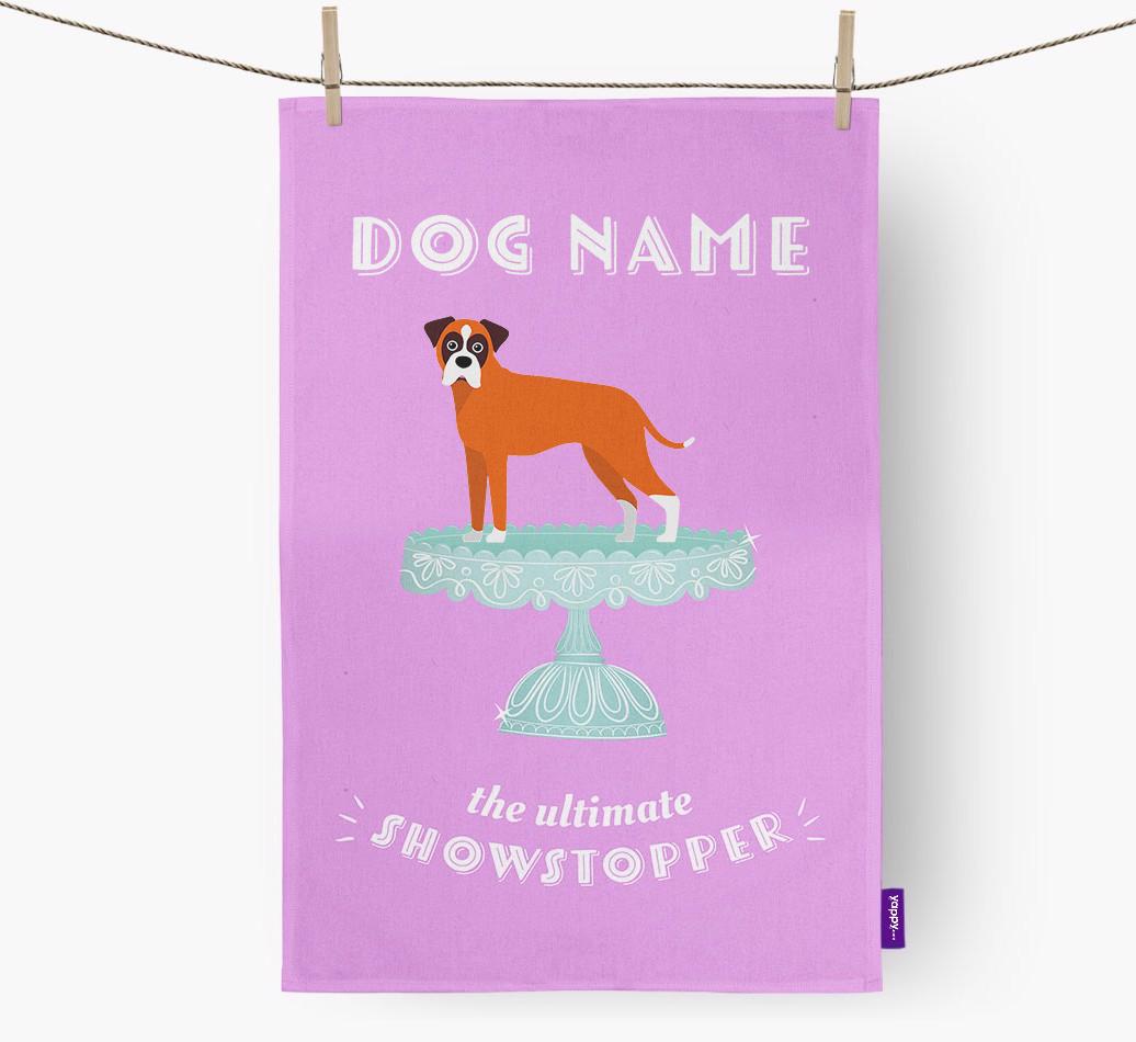 'The Ultimate Showstopper' - Personalised {breedFullName} Tea Towel