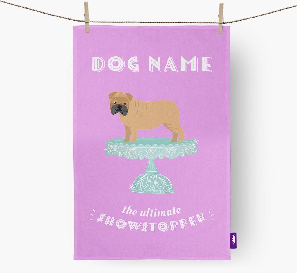 'The Ultimate Showstopper' - Personalised {breedFullName} Tea Towel