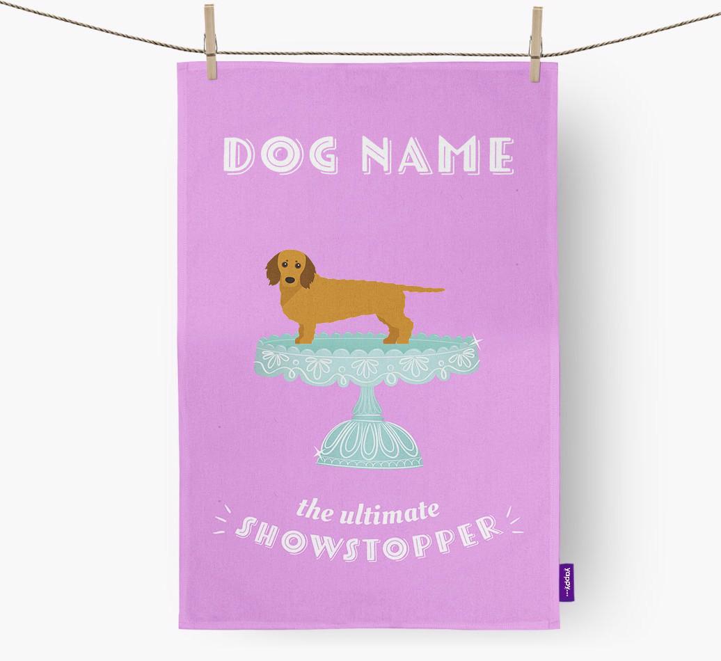 'The Ultimate Showstopper' - Personalised {breedFullName} Tea Towel