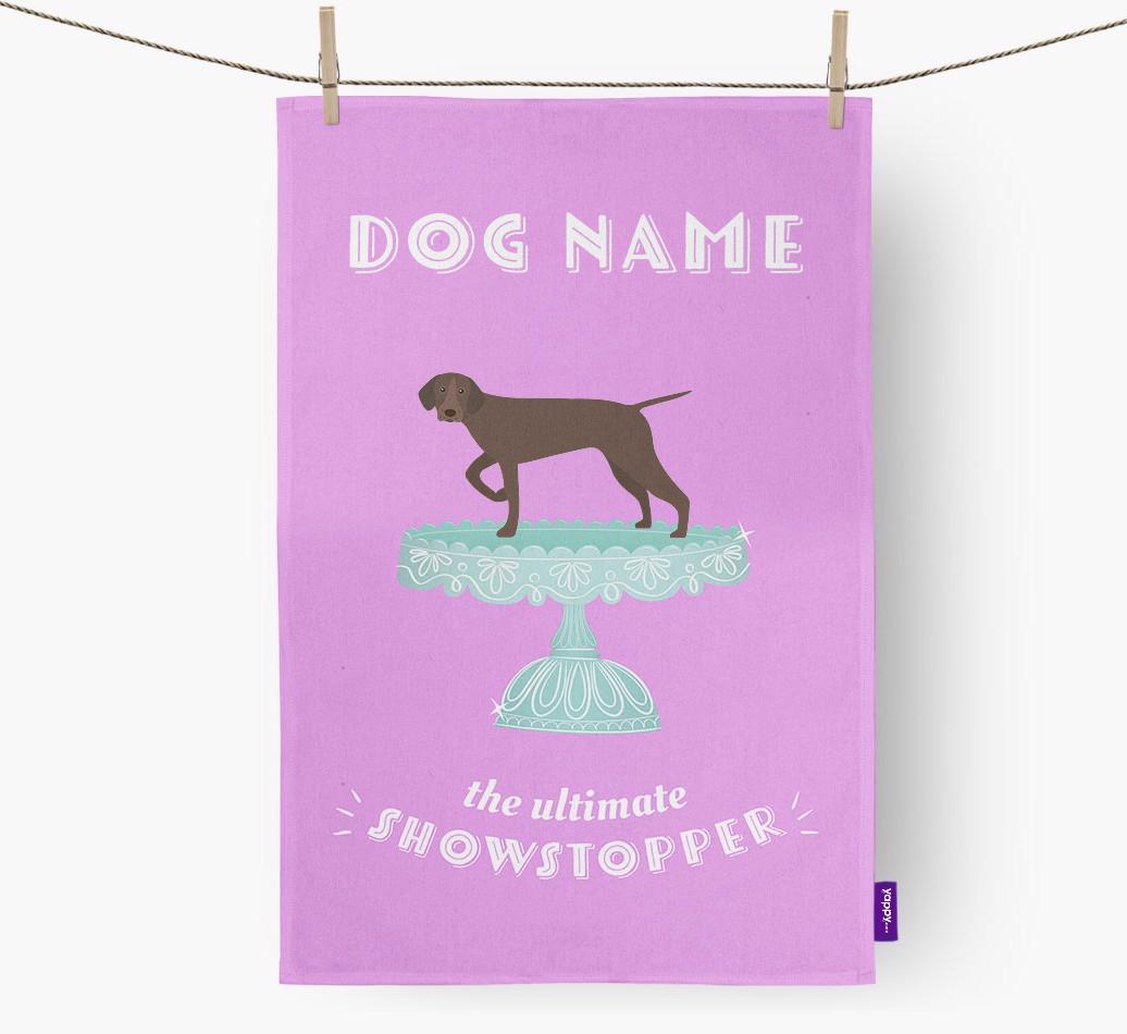 'The Ultimate Showstopper' - Personalised {breedFullName} Tea Towel