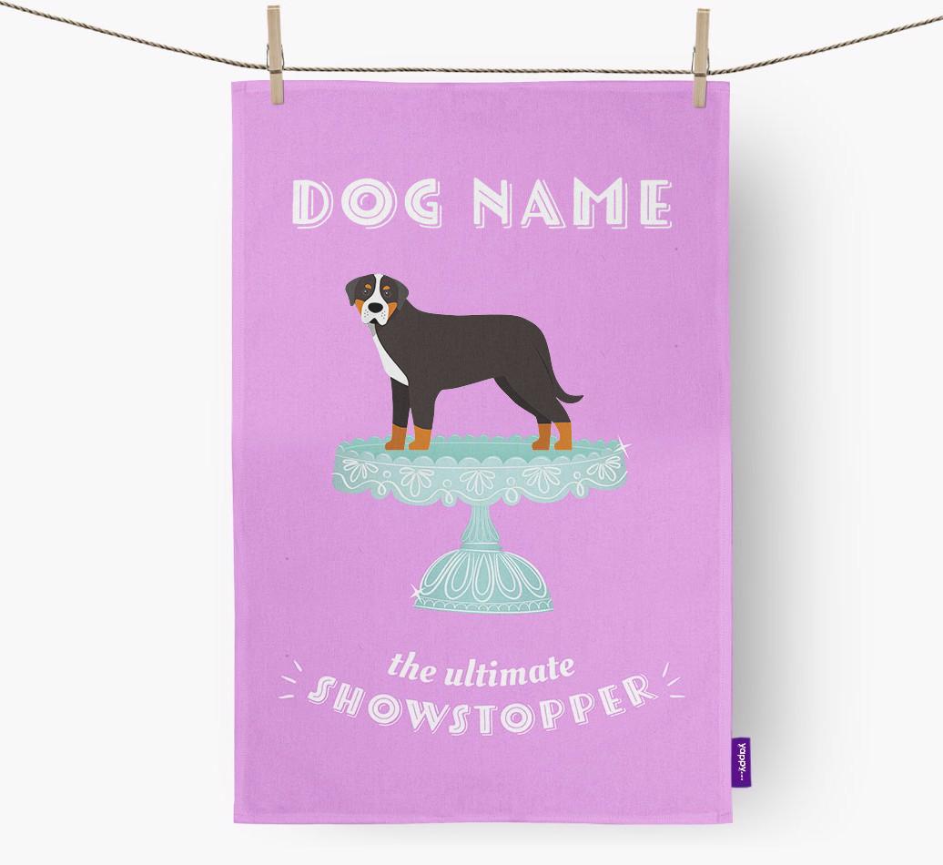 'The Ultimate Showstopper' - Personalised {breedFullName} Tea Towel
