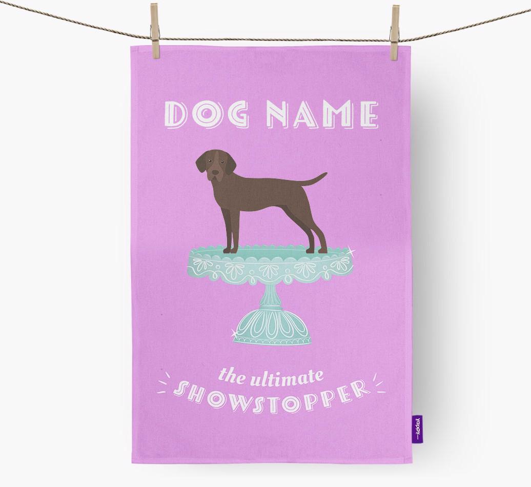'The Ultimate Showstopper' - Personalised {breedFullName} Tea Towel