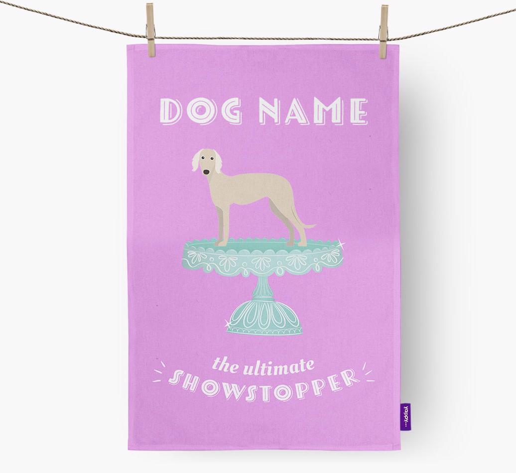 'The Ultimate Showstopper' - Personalised {breedFullName} Tea Towel