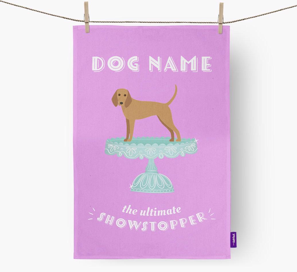 'The Ultimate Showstopper' - Personalised {breedFullName} Tea Towel