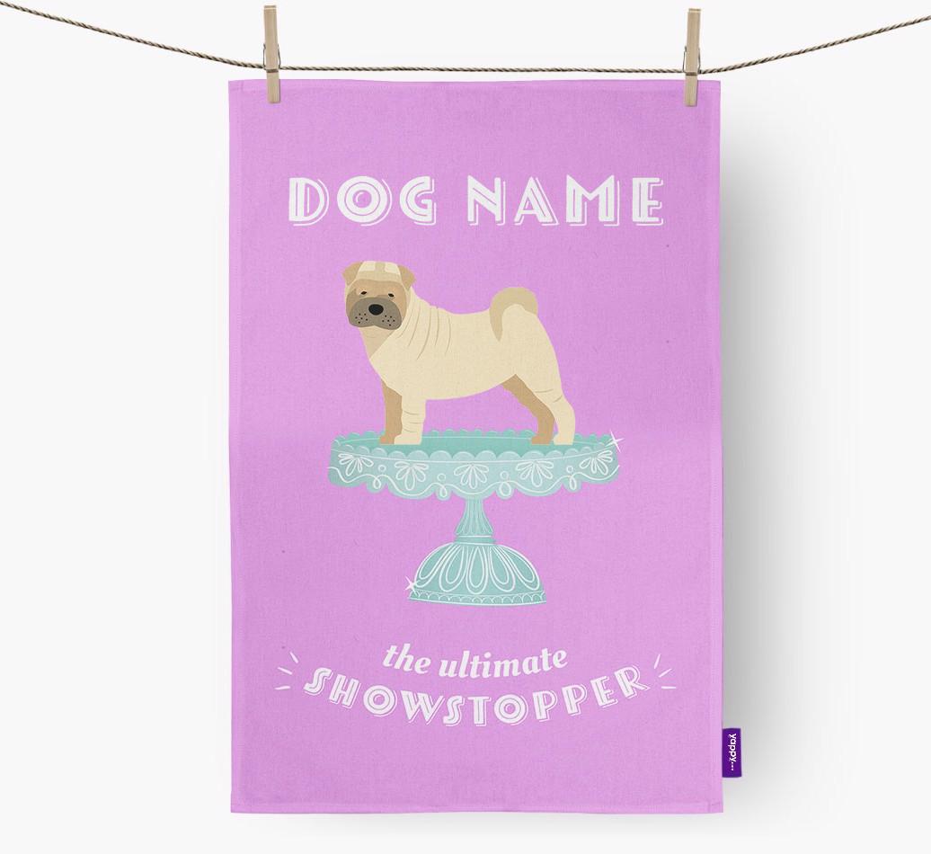 'The Ultimate Showstopper' - Personalised {breedFullName} Tea Towel