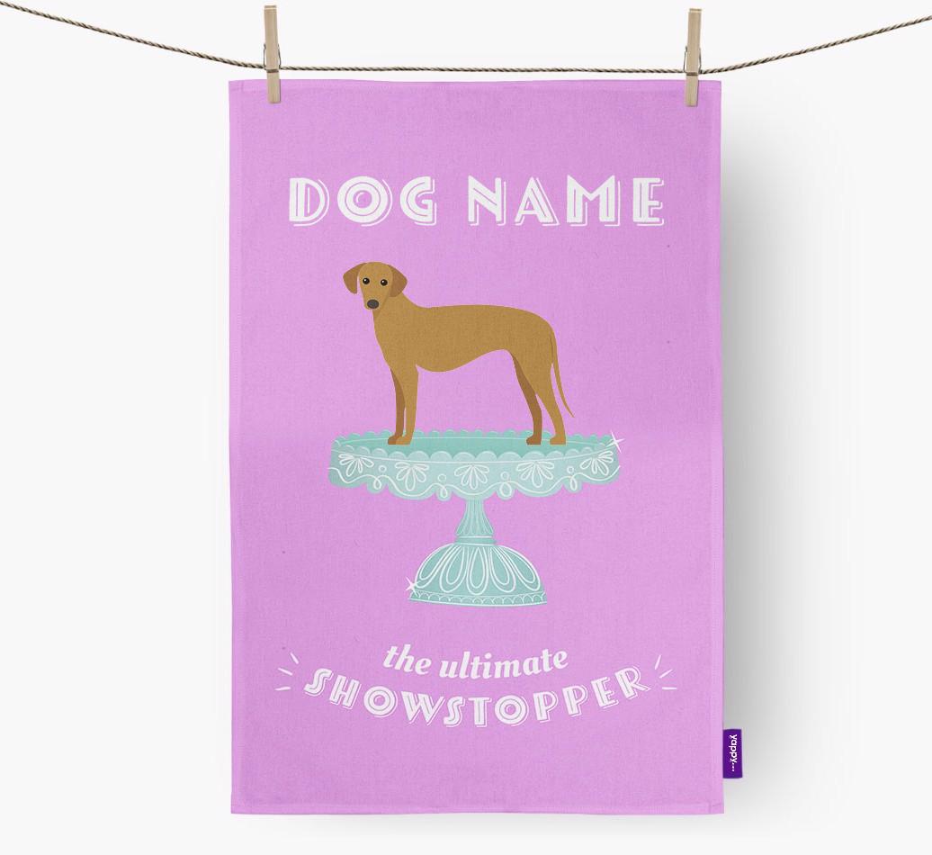 'The Ultimate Showstopper' - Personalised {breedFullName} Tea Towel