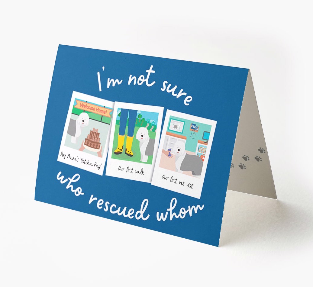 'I'm Not Sure Who Rescued Whom' - Personalized {breedFullName} Card