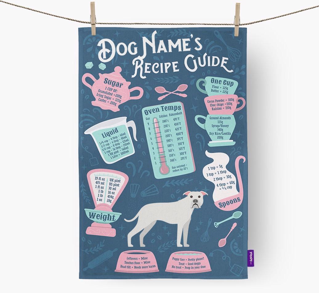 'Recipe Measurements Guide' - Personalized {breedFullName} Tea Towel