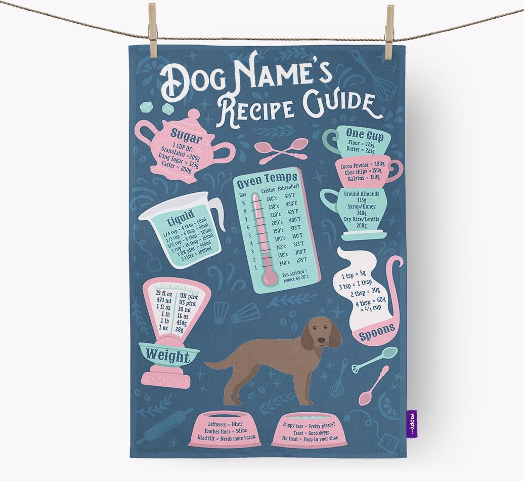'Recipe Measurements Guide' - Personalized {breedFullName} Tea Towel